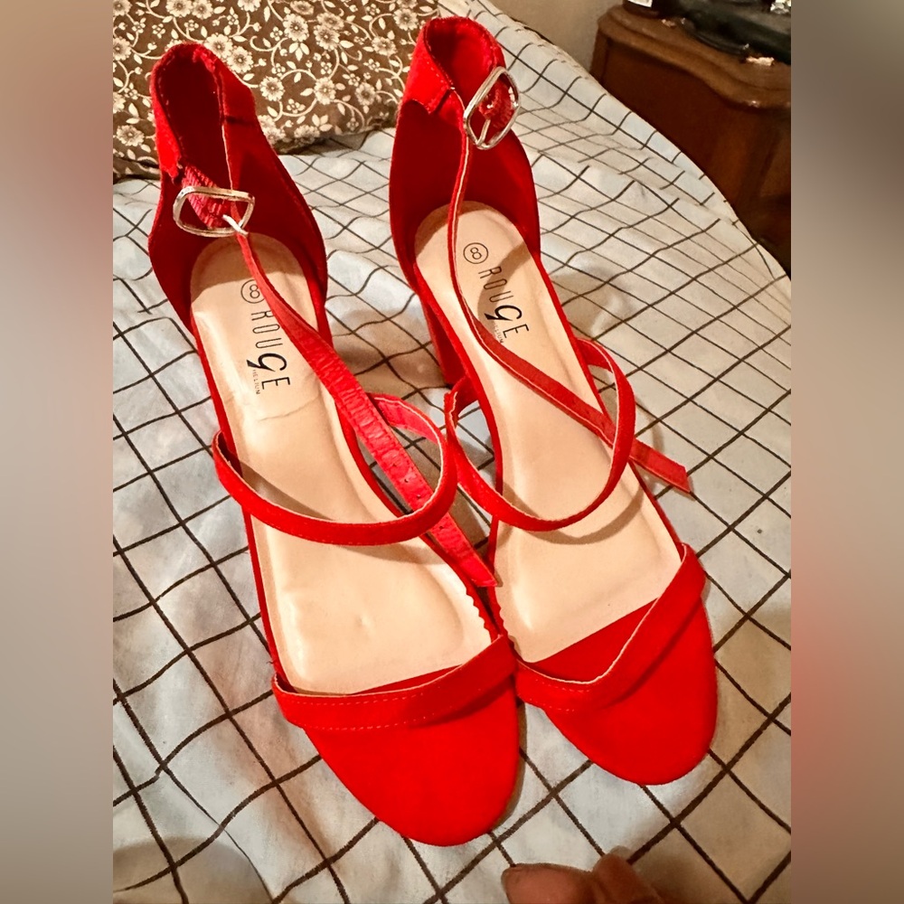 Red 3 inch heels rouge heels